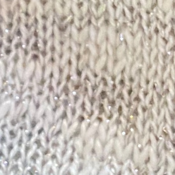 Liz Claiborne lightweight Sweater with Shimmer in White/Gray/Silver Size XL - Picture 5 of 7